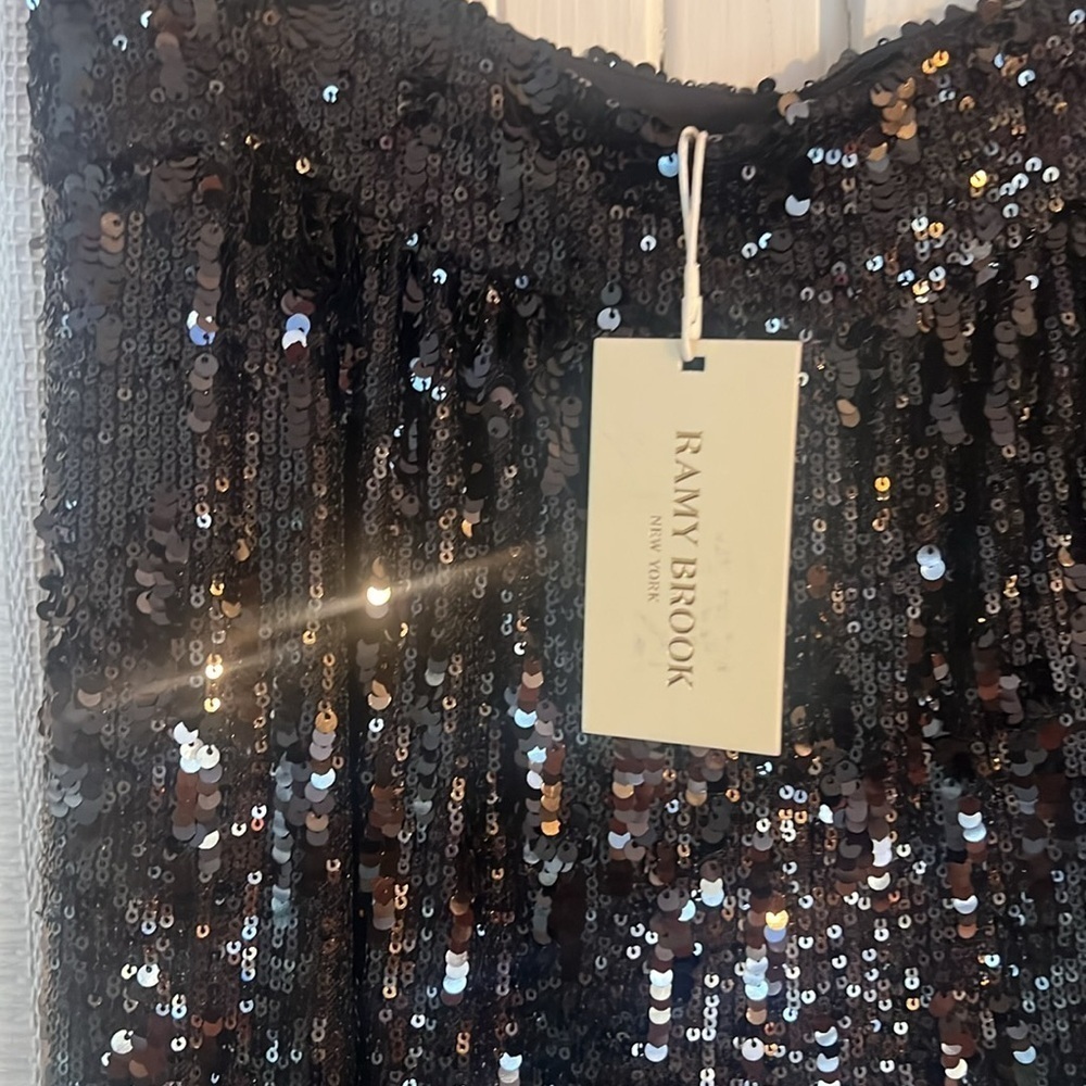 NWT RAMY BROOK Black Sequin Pants sizes 4 and 8 - Picture 5 of 9